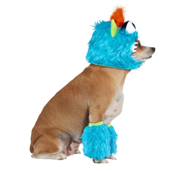Rubies Pet Shop - Blue Monster Dogs or Cats Costume Headpiece Pawcovers - Large - Picture 4 of 7